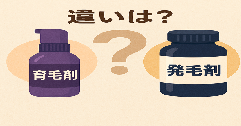 育毛剤と発毛剤の違いをわかりやすく比較したイラスト